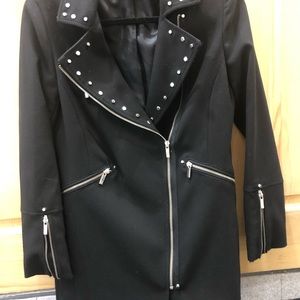 ZARA studded collar 3/4 length jacket